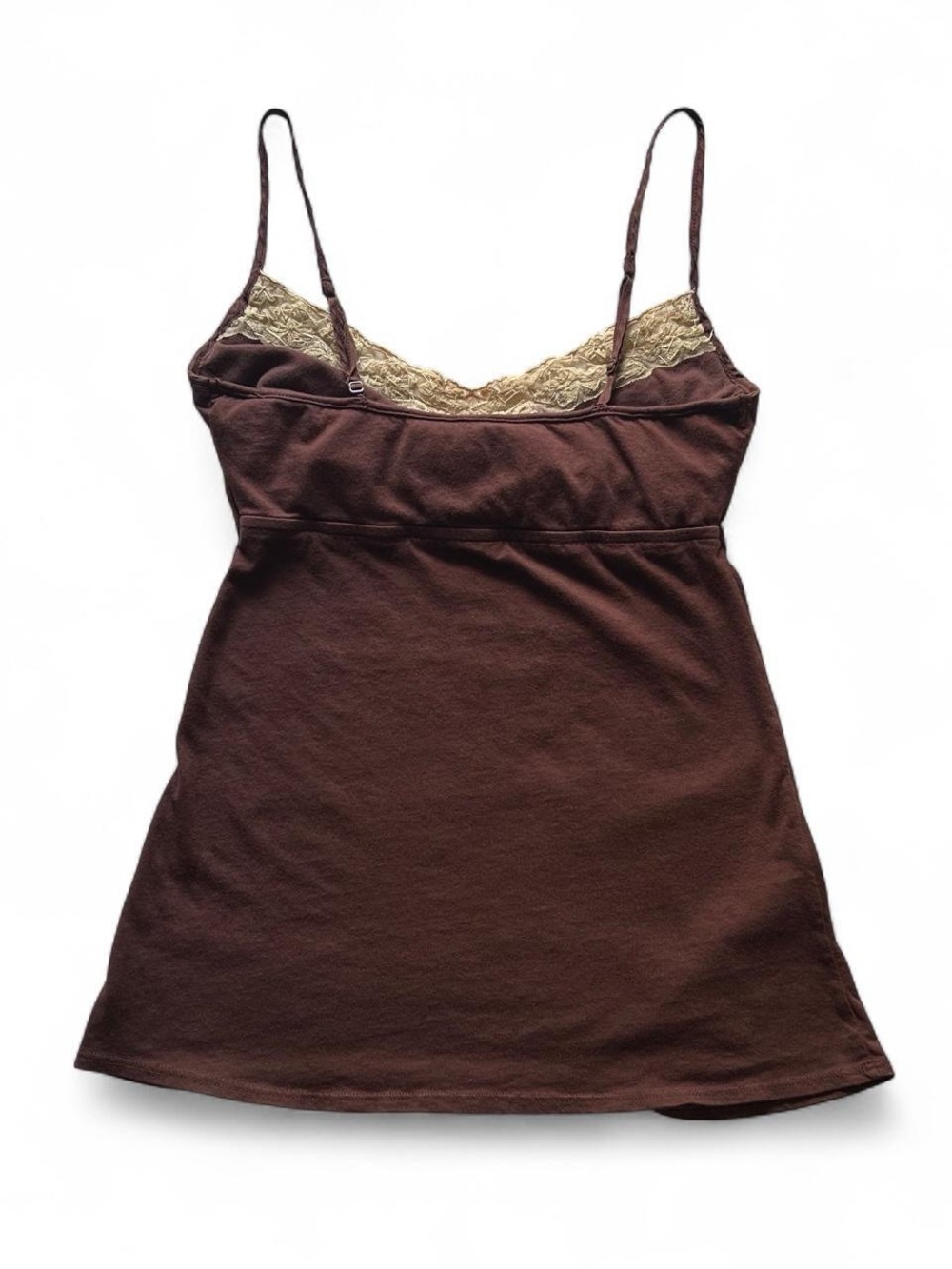 Abercrombie & Fitch Brown Babydoll Cami with Beaded Lace Trim - Picture 5 of 8